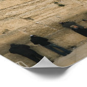 Mensen bidden aan de wand poster (Hoek)