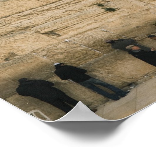 Mensen bidden aan de wand poster (Hoek)