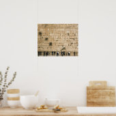 Mensen bidden aan de wand poster (Keuken)