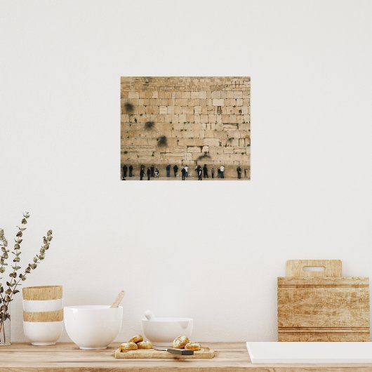 Mensen bidden aan de wand poster (Keuken)