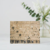 Mensen bidden bij de klaagmuur briefkaart (Staand voorkant)