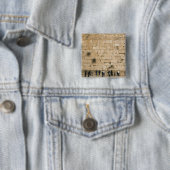 Mensen bidden bij de klaagmuur vierkante button 5,1 cm (In situ)
