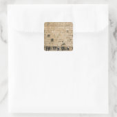 Mensen bidden bij de klaagmuur vierkante sticker (Tas)