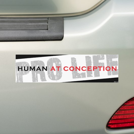 Mensen bij conceptie bumpersticker (Op auto)