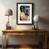 Mensen bij een Blauw Meer 1913 door August Macke P Poster