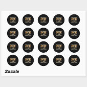 Mensen blij verraad dag ondankbare kolonialen grap ronde sticker (Vel)