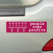 Mensen boven de winst bumpersticker (Op auto)