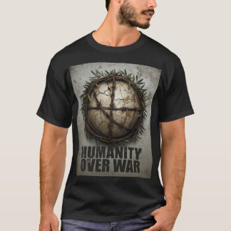 Mensen boven oorlog – Anti-wereldoorlogprotestkuns T-shirt