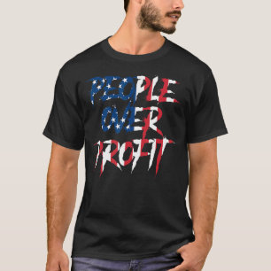 Mensen boven winst Dag van de arbeid voor mannenvr T-shirt