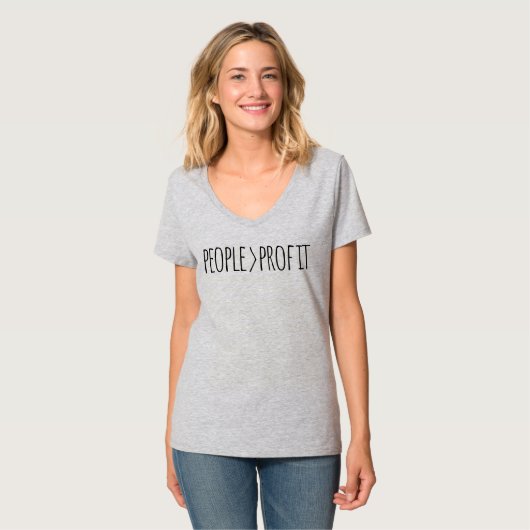 Mensen Boven Winst T-shirt (Voorkant volledig)