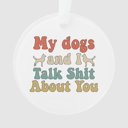 Mensen brengen hun honden mee en je praat over de ornament (voorkant)