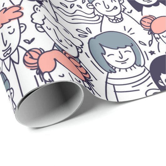 Mensen Cadeaupapier (Rol Hoek)