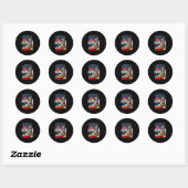 Mensen chill de vierde uit grappige wasbeer strand ronde sticker (Vel)