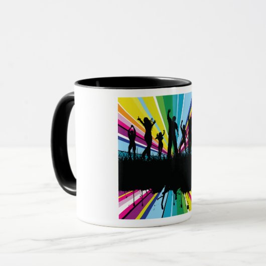 Mensen dansen Mok (Voorkant links)