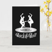 Mensen dansen rock en roll kaart (Gele Bloem)