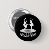 Mensen dansen rock en roll ronde button 5,7 cm (Voorkant /achterkant)