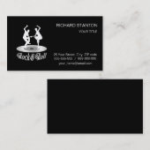 Mensen dansen rock en roll visitekaartje (Voorkant / Achterkant)