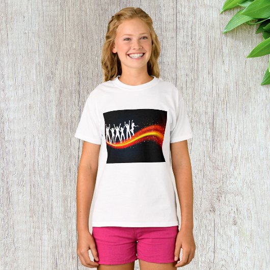 Mensen Dansen Silhouetten Meisjes T-shirt