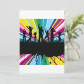 Mensen dansende uitvindingen kaart (Staand voorkant)