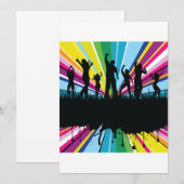 Mensen dansende uitvindingen kaart (Voorkant / Achterkant)