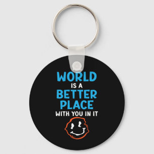 Mensen De Wereld Is Een Betere Plaats Met In Geest Sleutelhanger