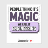 Mensen denken dat het Magic Engineering Sticker is (Vel)