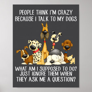 Mensen Denken Krachten Omdat Honden Praten Poster
