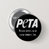 Mensen die astdieren eten ronde button 5,7 cm (Voorkant /achterkant)