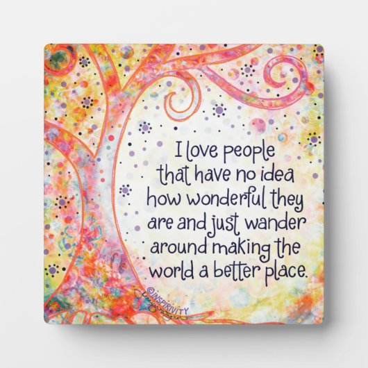 Mensen die de wereld beter Inspirerend maken Fotoplaat (Voorkant)