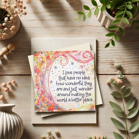 Mensen die de wereld beter maken Dank je Kaart