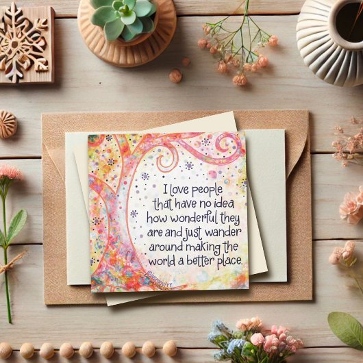 Mensen die de wereld beter maken Dank je Kaart