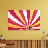 Mensen die een hete luchtballon vullen, Fort Colli Canvas Afdruk (Insitu (Woonkamer))