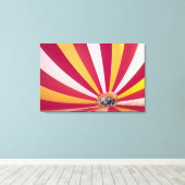 Mensen die een hete luchtballon vullen, Fort Colli Canvas Afdruk (Insitu (Houten vloer))