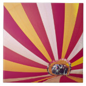 Mensen die een hete luchtballon vullen, Fort Colli Tegeltje (Voorkant)