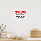 Mensen die energie verbruiken Poster (Keuken)