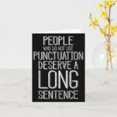 Mensen die geen interpunctie grappige grammatica g kaart (Gele Bloem)