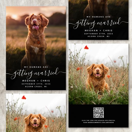 Mensen die gehuwd raken QR-code foto's Save The Date