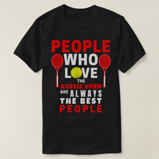 Mensen die houden van de Australian Aussie Open Te T-shirt (Design voorkant)