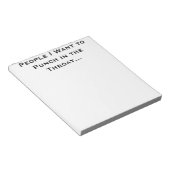 Mensen die ik in de Throat Blocnote wil slaan (Schuin)