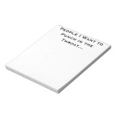 Mensen die ik in de Throat Blocnote wil slaan (Linkerzijde)