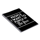 Mensen die ik in het gezicht wil slaan notitieboek (Rechterzijde)