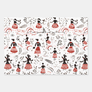 Mensen die in Hawaïaans inpakpapier wonen