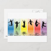 mensen die in water springen briefkaart (Voorkant / Achterkant)