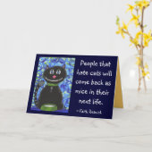 Mensen die katten… haten - wenskaart kaart (Gele Bloem)