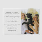 Mensen die met een aangepast huisje trouwen vellum uitnodigingen (Voorkant)