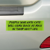 Mensen Die Niet Van Katten Houden Bumpersticker (Op auto)