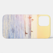 Mensen die op het strand surfen Case-Mate iPhone case (Achterkant (horizontaal))