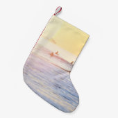 Mensen die op het strand surfen kleine kerstsok (Voorkant (Hangend))
