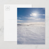 Mensen die over sneeuw lopen, IJsland Briefkaart (Voorkant / Achterkant)
