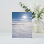 Mensen die over sneeuw lopen, IJsland Briefkaart (Staand voorkant)